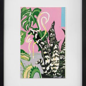 Urban jungle print (Flamingo)