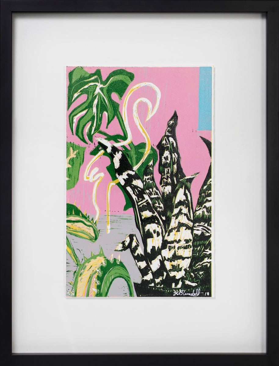 Urban jungle print (Flamingo)